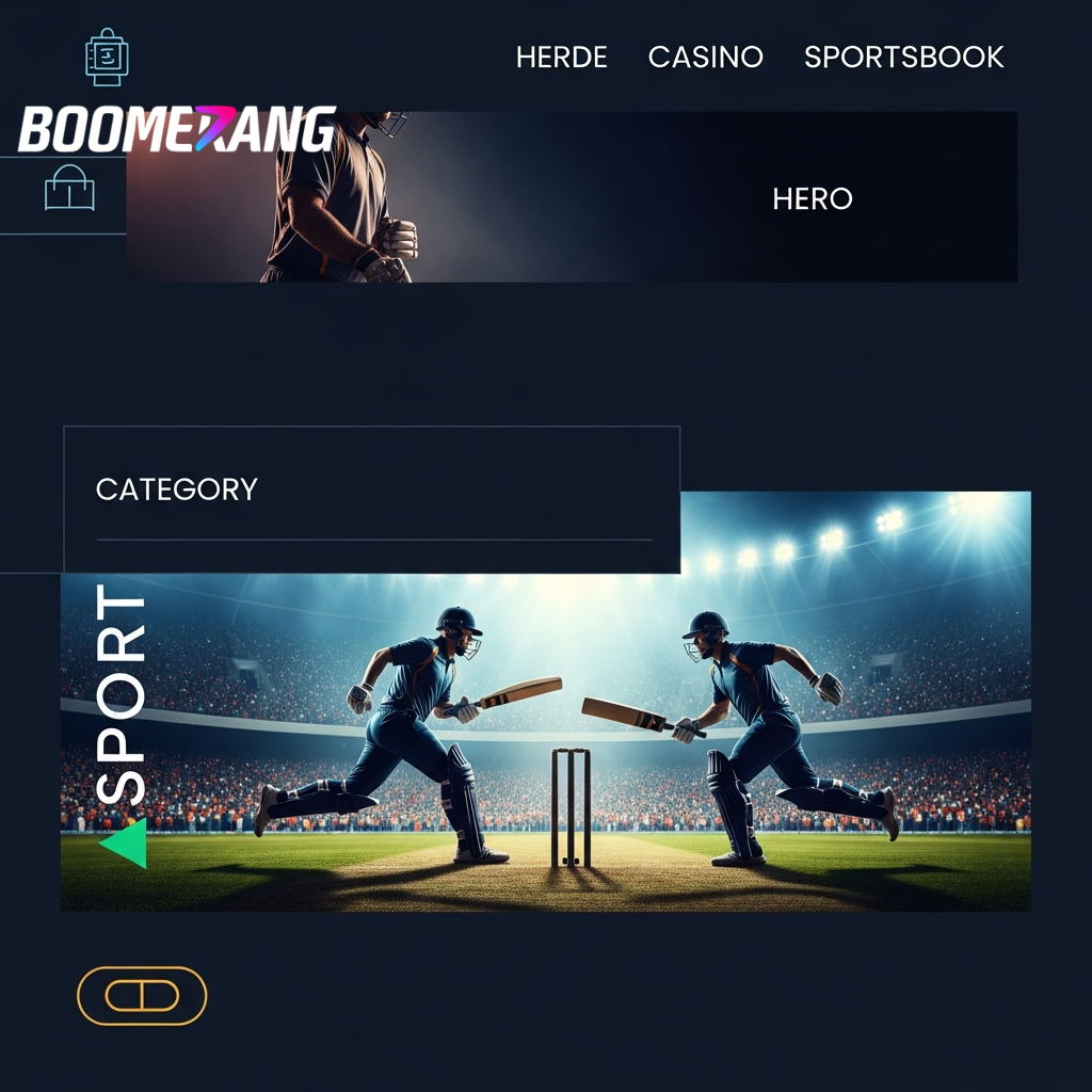 Notendaviðmót fyrir íþróttaveðmál í Boomerang Casino